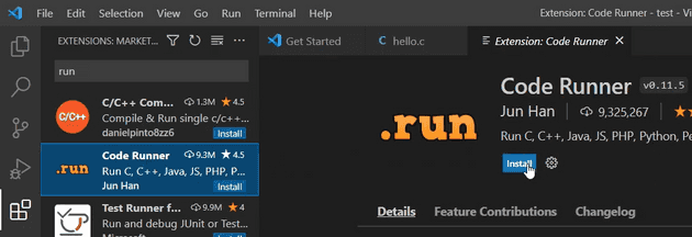 Install Code Runner VS Code Extension